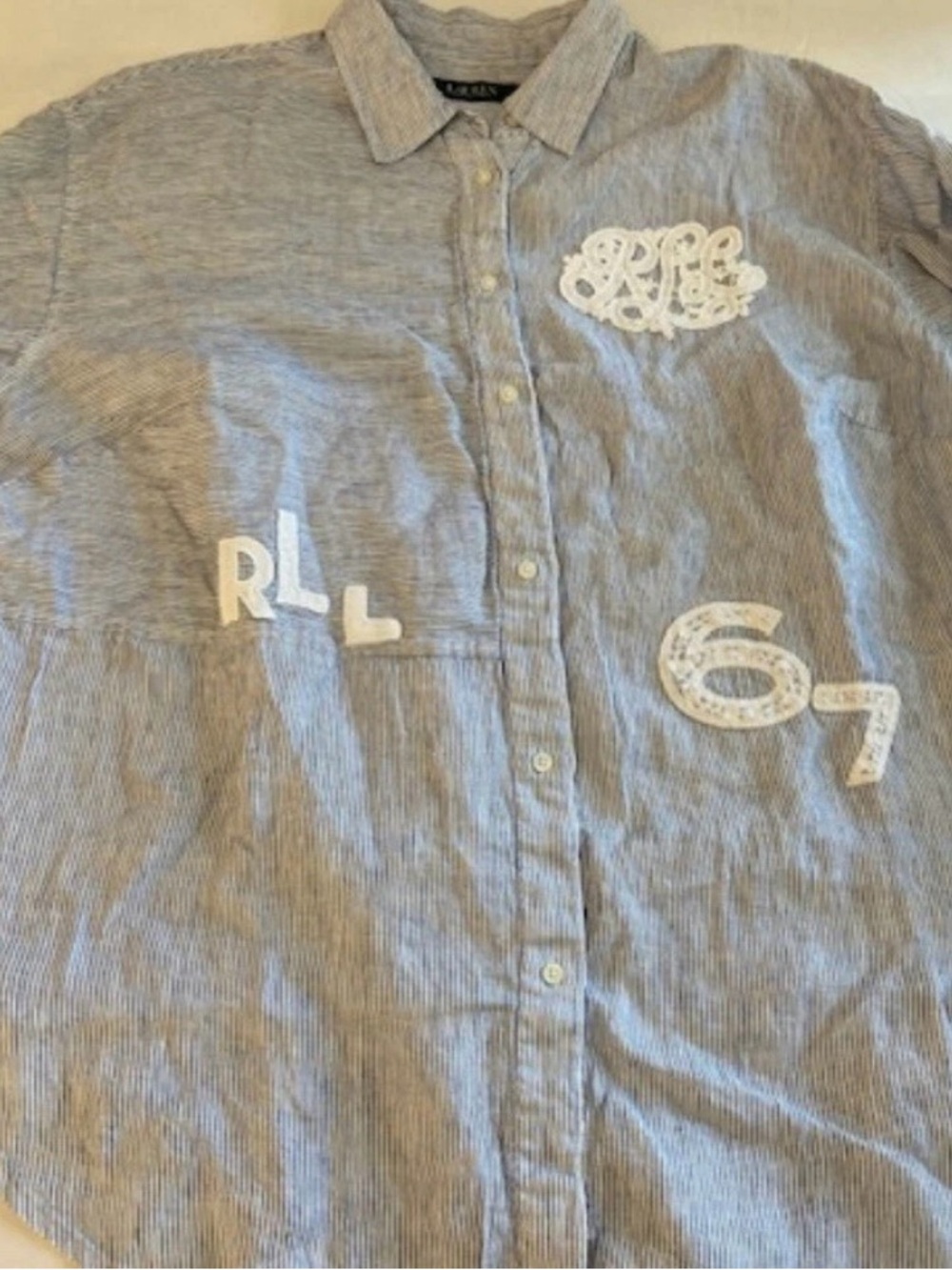 ISO Ralph Lauren Blue Button-Down Shirt 1X